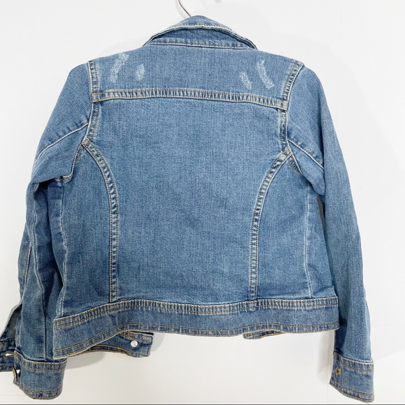 BLU & BLUE Distressed Denim Jacket with Buttons - Size 5 Little Kids - Picture 6 of 9